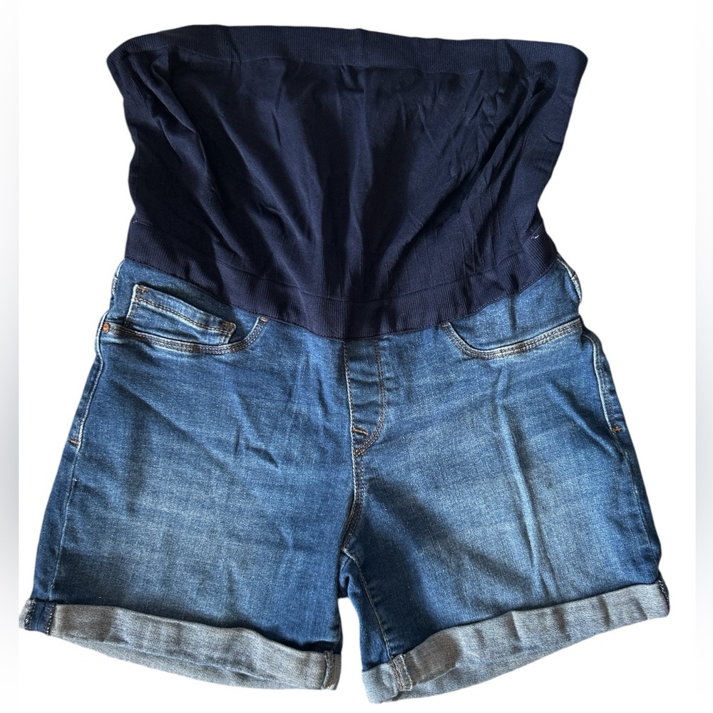 Maternity jean shorts